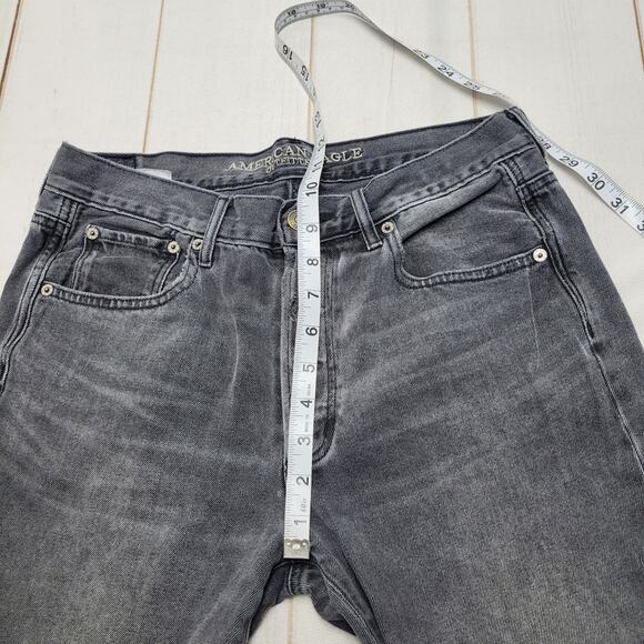 American Eagle High rise girlfriend button fly jeans gray - Picture 6 of 11